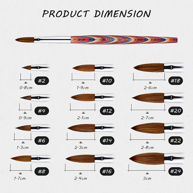 100% Kolinsky nial brush