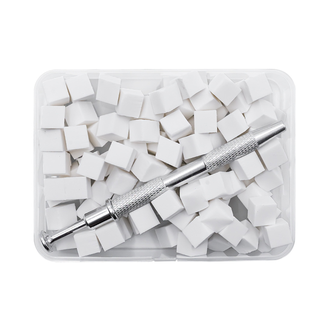 Kit de difumacion con degradado en blanco con 100 esponjitas