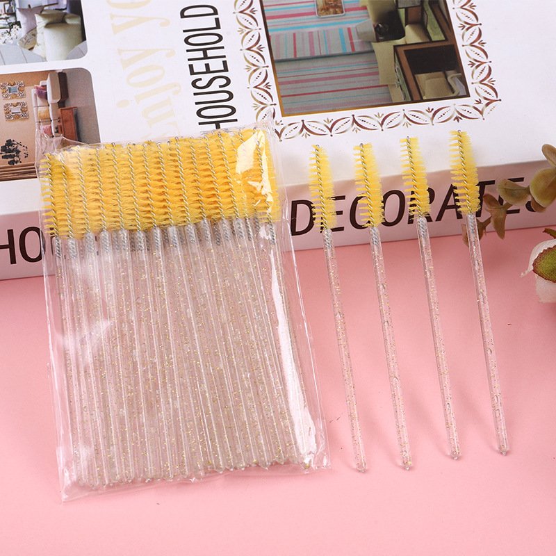Mini eyelash brush, Crystal rod (500-piece pack）9.8cm
