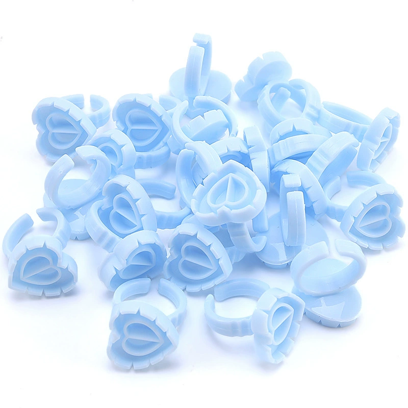 Heart-shaped eyelash ring (white/pink/blue) 100pcs-JSB05