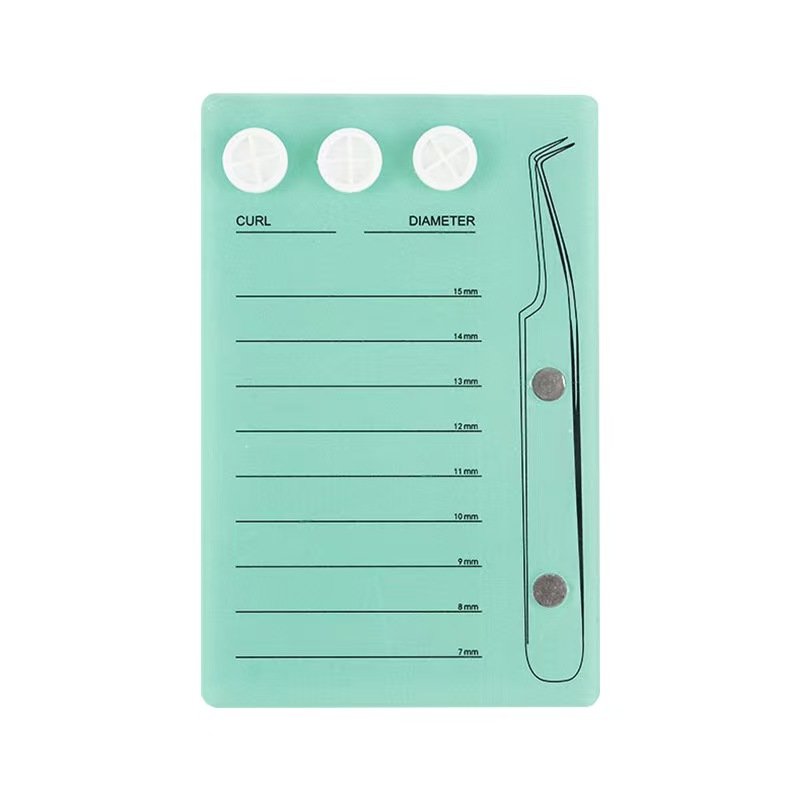 Eyelash holder board - pink/green/white