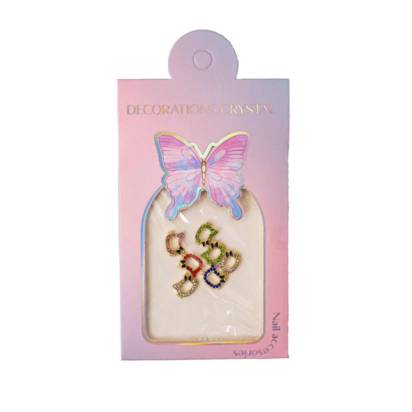 Kitty nail charms, 12 pieces