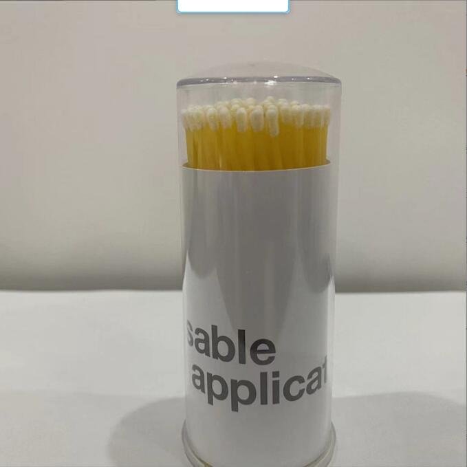 Disposable microaplicador short head brushes for eyelash extensions-100pcs