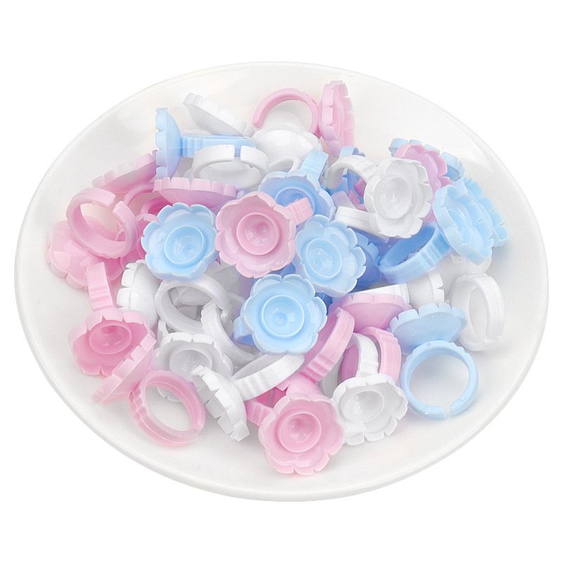  Splash shaped eyelash ring (white/pink/blue) 100pcs-JSB03