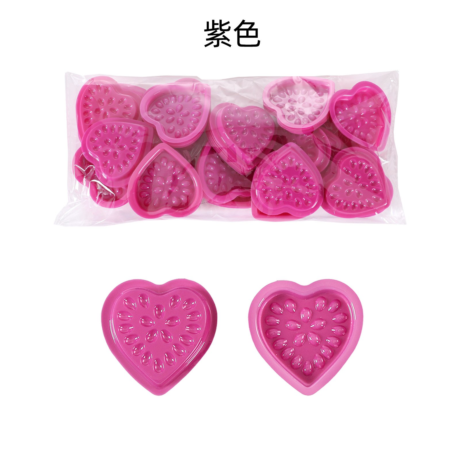 Disposable glue tray heart-shaped -100pcs