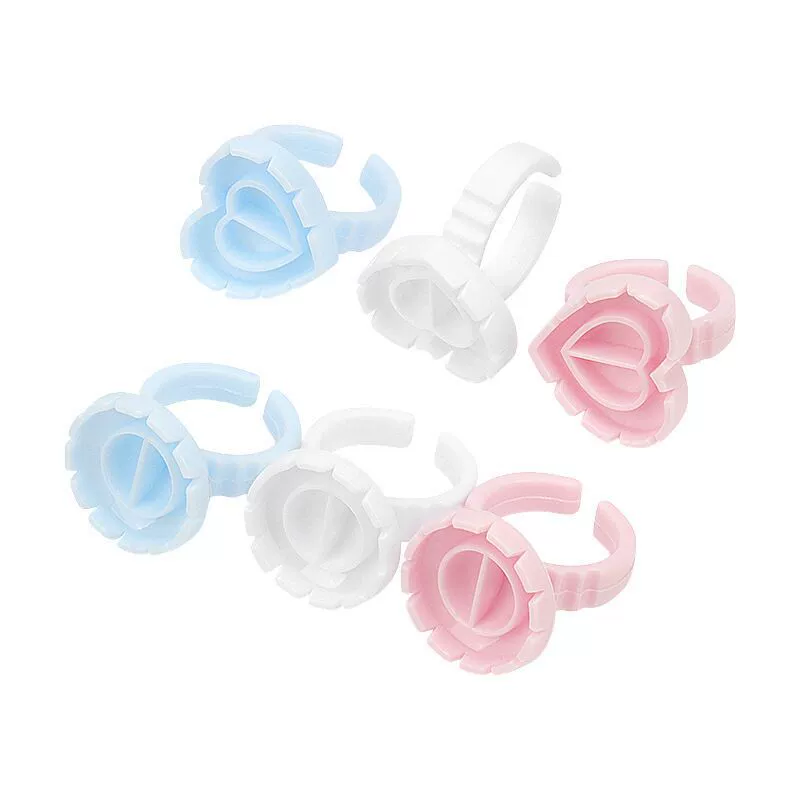 Round-shaped eyelash ring (white/pink/blue) 100pcs-JSB05