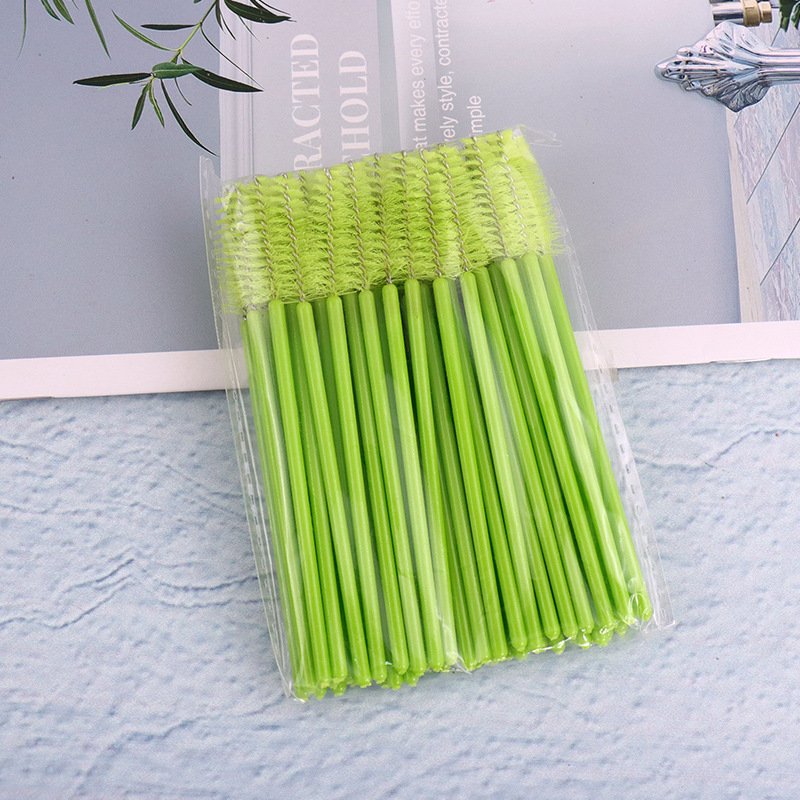 Mini eyelash brush  (500-piece pack, Solid color mix) 9.8cm