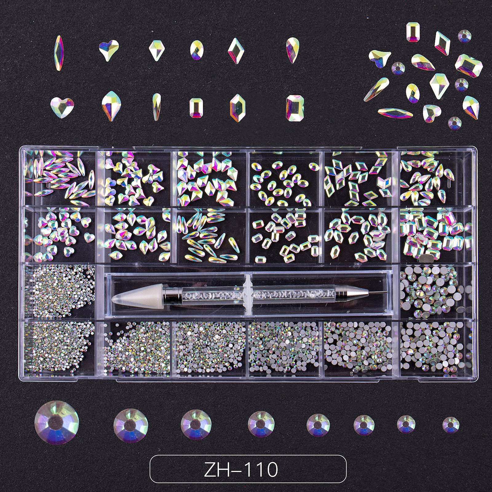 21 kit de piedra decorativa en cuadrícula 