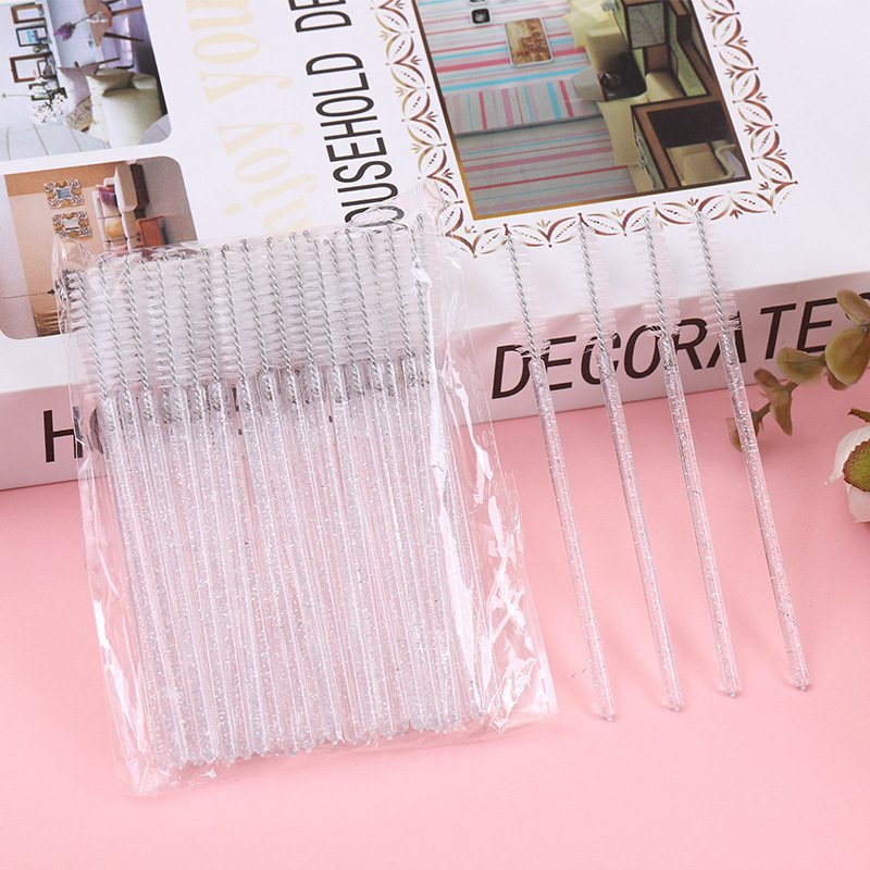 Mini eyelash brush, Crystal rod (500-piece pack）9.8cm