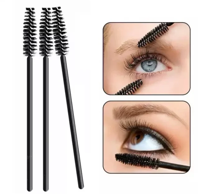 Mini eyelash brush  (500-piece pack, Solid color mix) 9.8cm