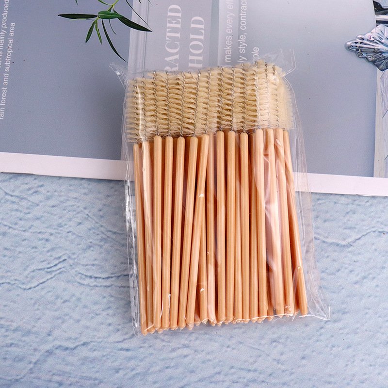 Mini eyelash brush  (500-piece pack, Solid color mix) 9.8cm