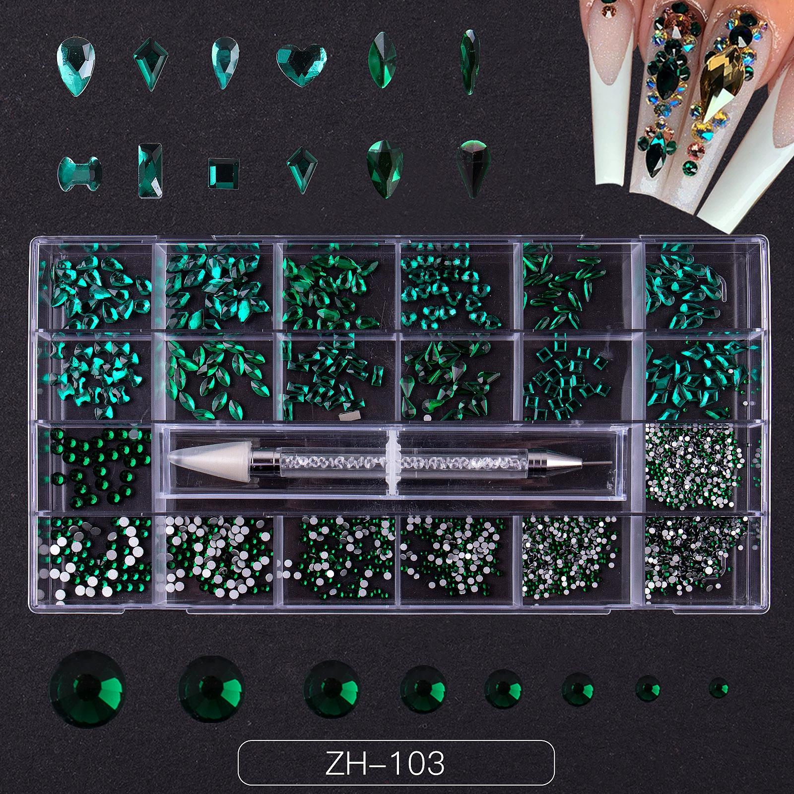 21 kit de piedra decorativa en cuadrícula 