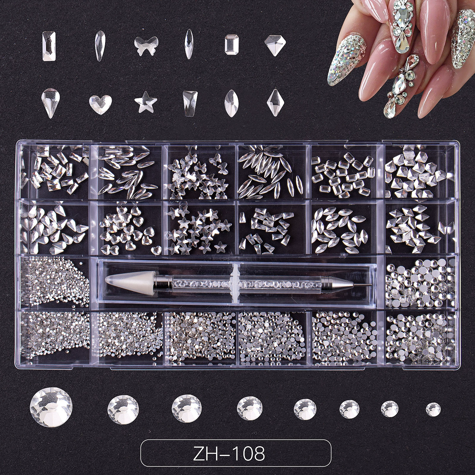 21 kit de piedra decorativa en cuadrícula 