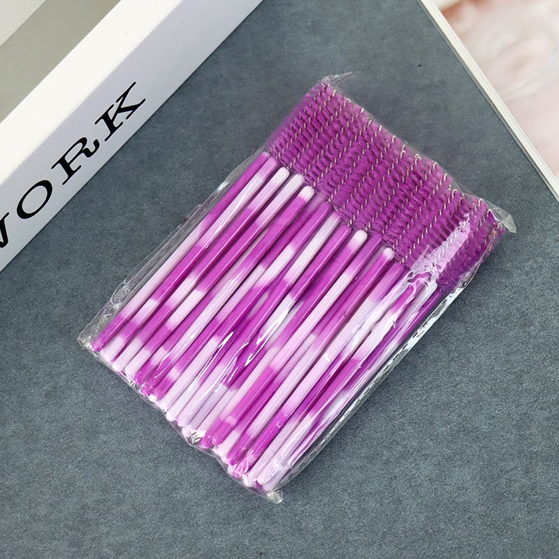Mini eyelash brush (500-piece pack, marble colors)9.8cm