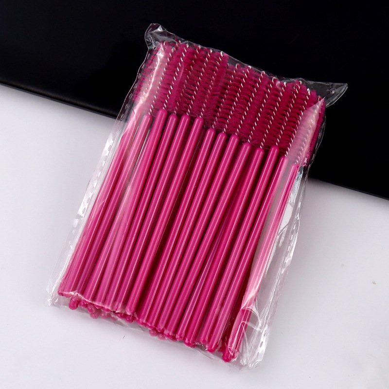 Mini eyelash brush  (500-piece pack, Solid color mix) 9.8cm