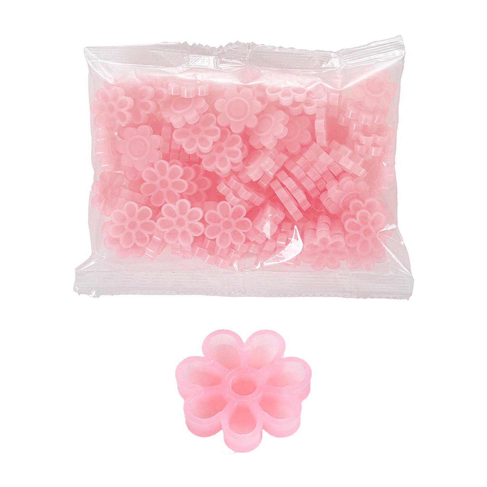 Plum-blossom shape eyelash ring (pink/blue/purple/light pink) 100pcs-JSB03