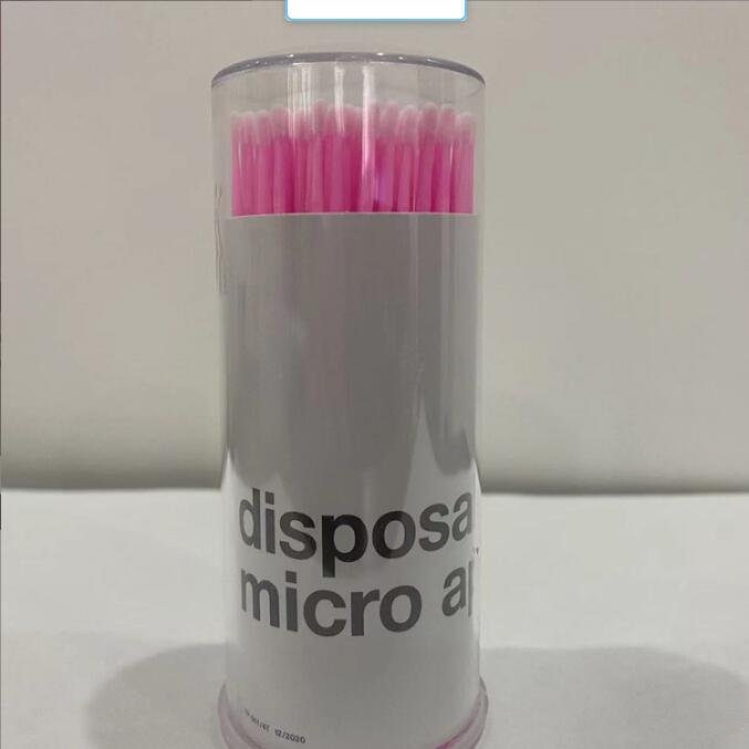 Disposable microaplicador short head brushes for eyelash extensions-100pcs