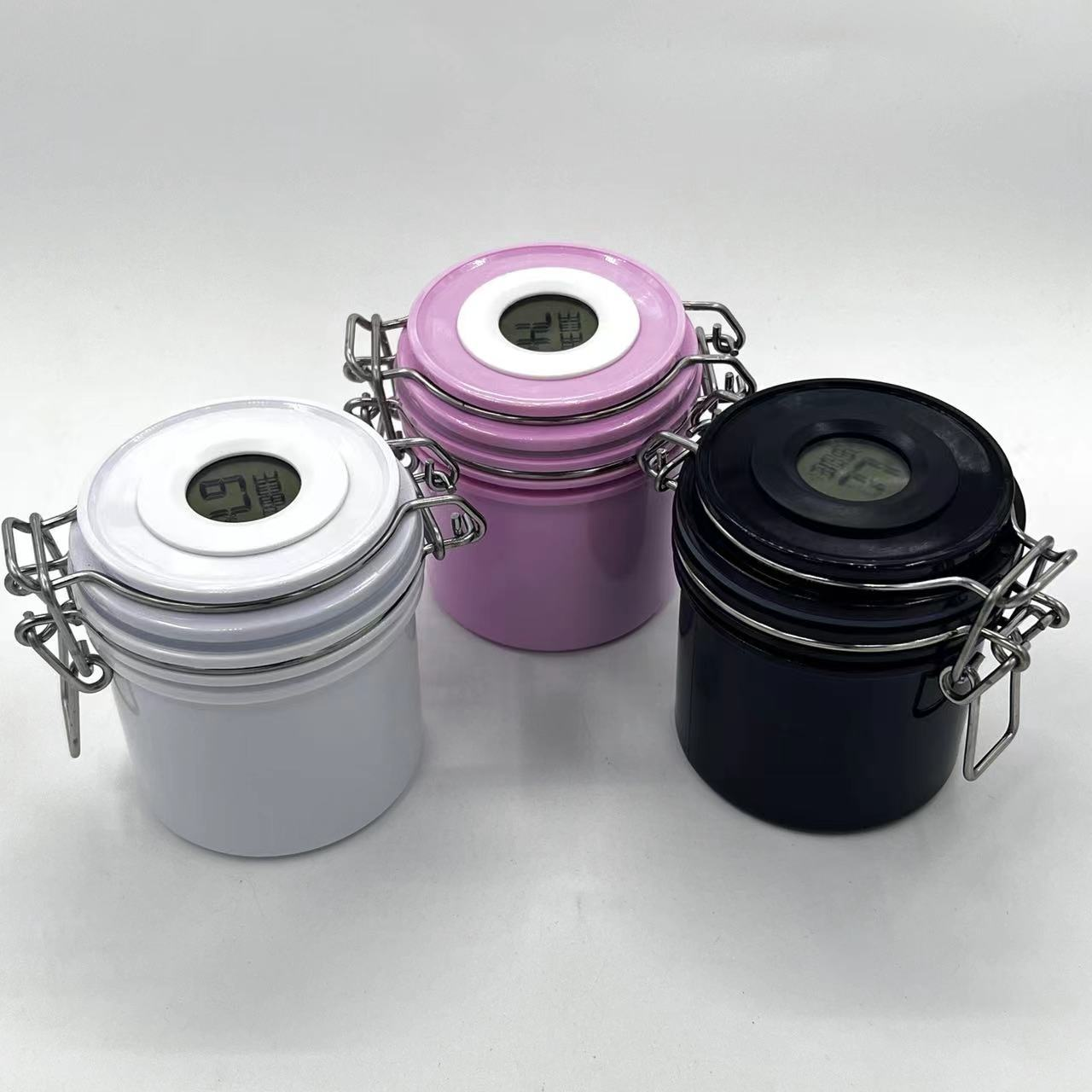 Activated carbon container-thermometer-pink/white/black