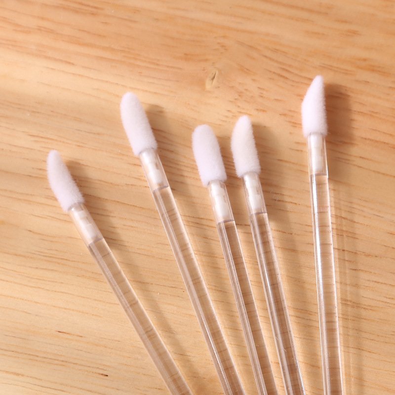 Disposable Solid-Stem Lip Brush (Flocked) – 50pcs 