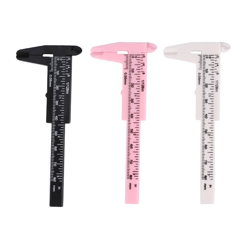 Eyebrow gauge-black/white/pink