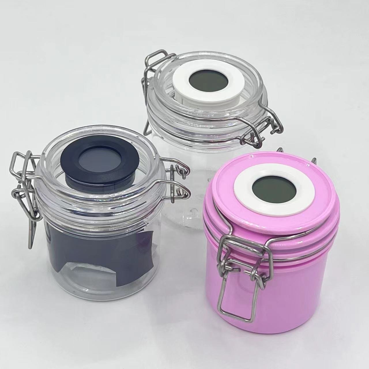 Activated carbon container-thermometer-pink/white/black