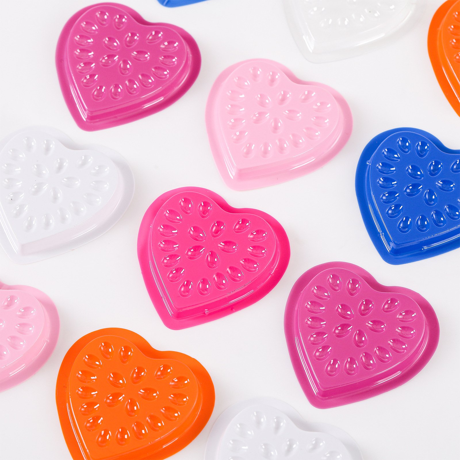 Disposable glue tray heart-shaped -100pcs