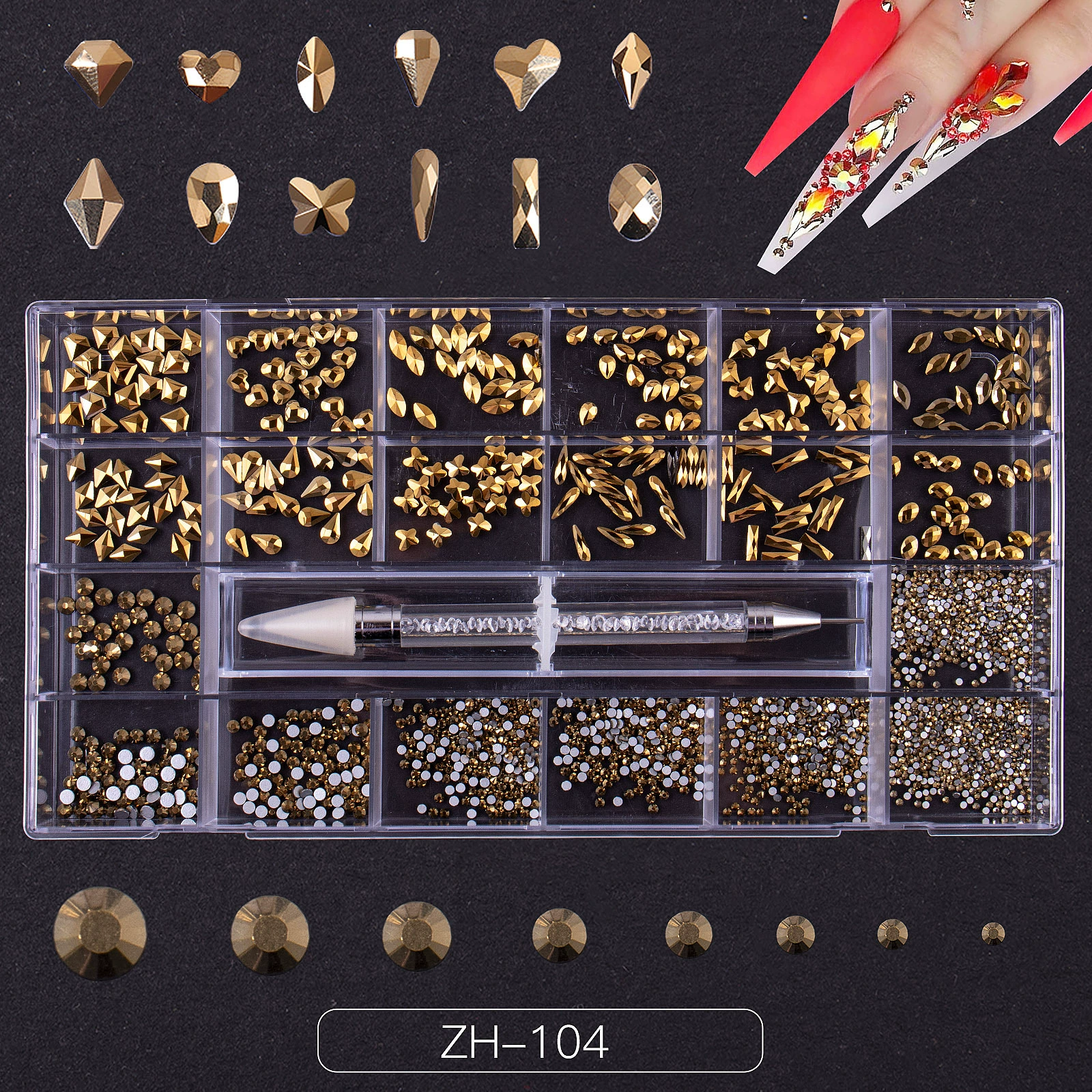21 kit de piedra decorativa en cuadrícula 