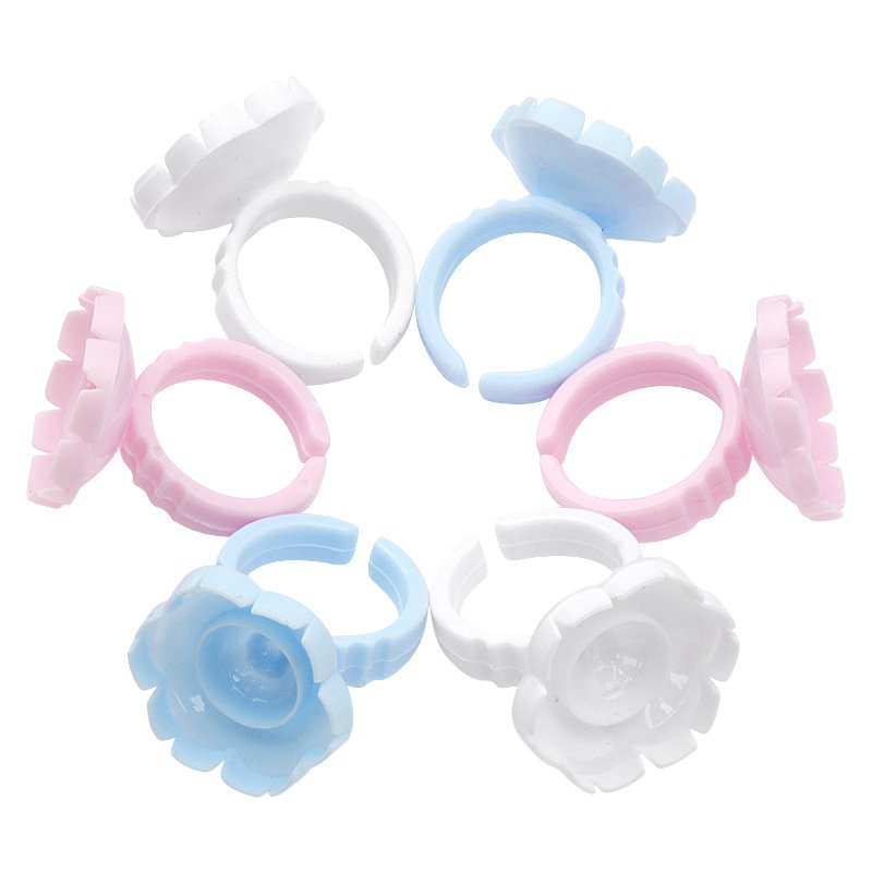  Splash shaped eyelash ring (white/pink/blue) 100pcs-JSB03