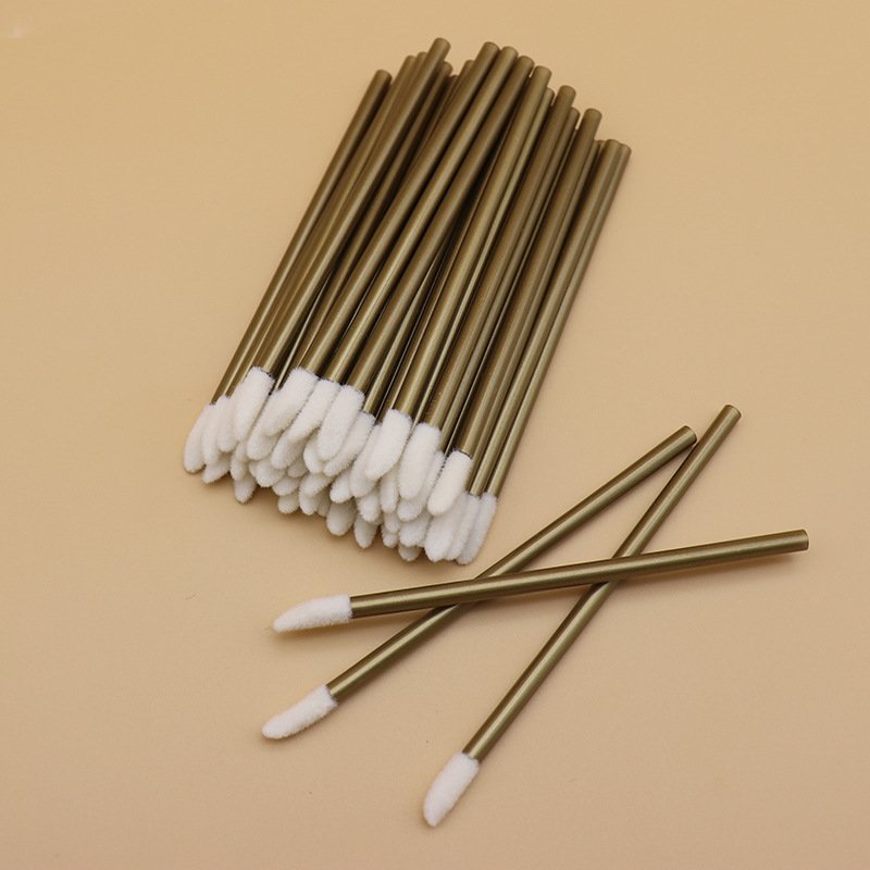 Disposable Flocked Lip Brush with Hollow Handle (50 pcs)