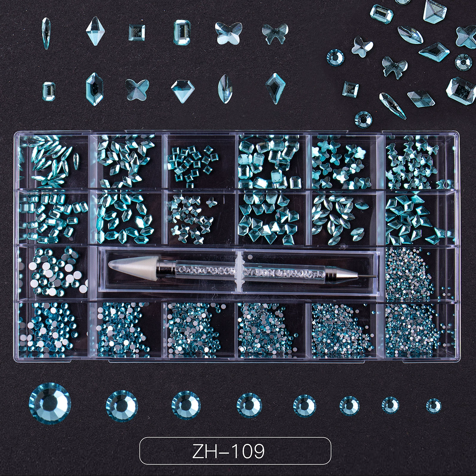21 kit de piedra decorativa en cuadrícula 