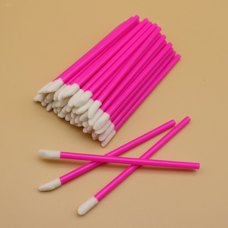 Disposable Flocked Lip Brush with Hollow Handle (50 pcs)