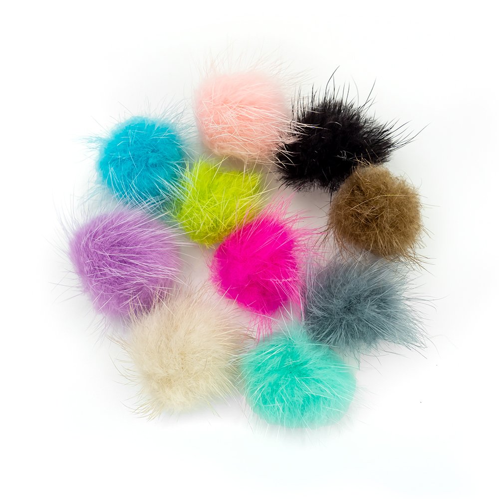 pompom nail art