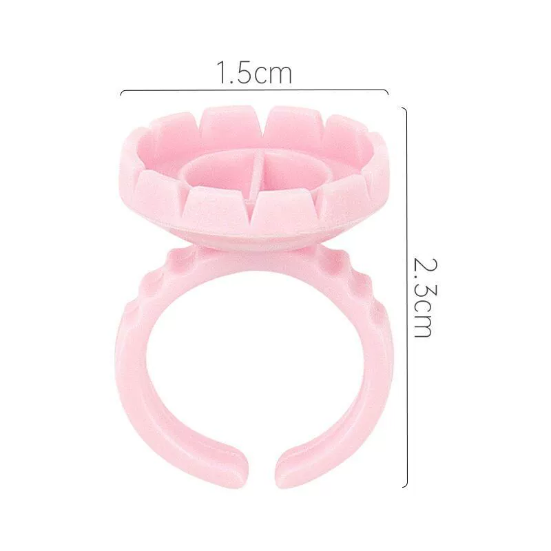Round-shaped eyelash ring (white/pink/blue) 100pcs-JSB05