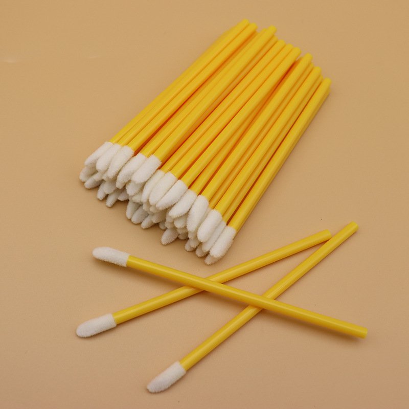 Disposable Flocked Lip Brush with Hollow Handle (50 pcs)