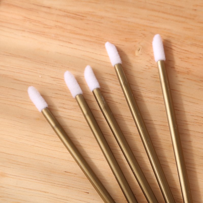 Disposable Solid-Stem Lip Brush (Flocked) – 50pcs 