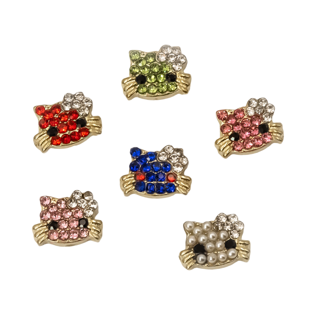 Adornos para uñas con figura de gatito 12piezas