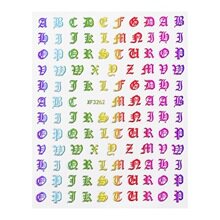 Letter stickers, 12-pack blister pack