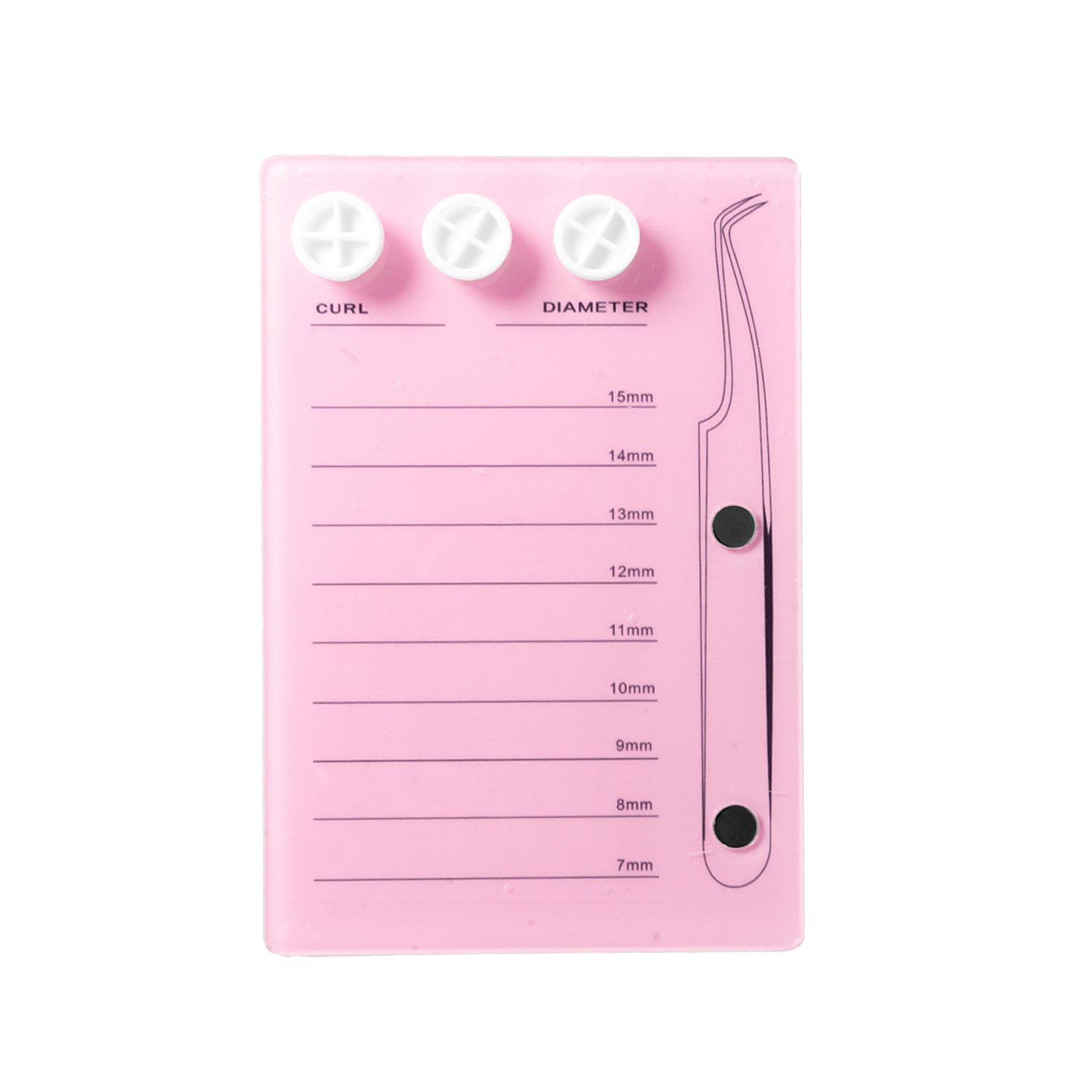 Eyelash holder board - pink/green/white