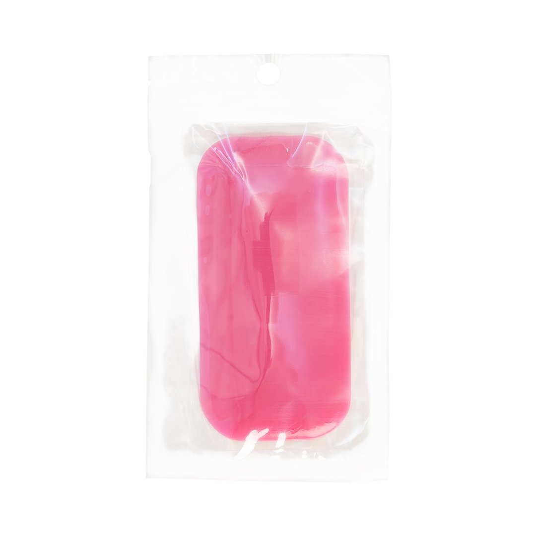 Silicone eyelash holder, 1 pack-pink/clear