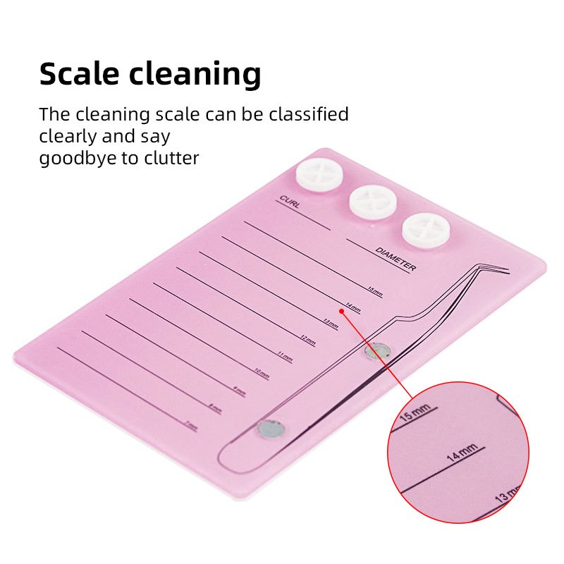 Eyelash holder board - pink/green/white
