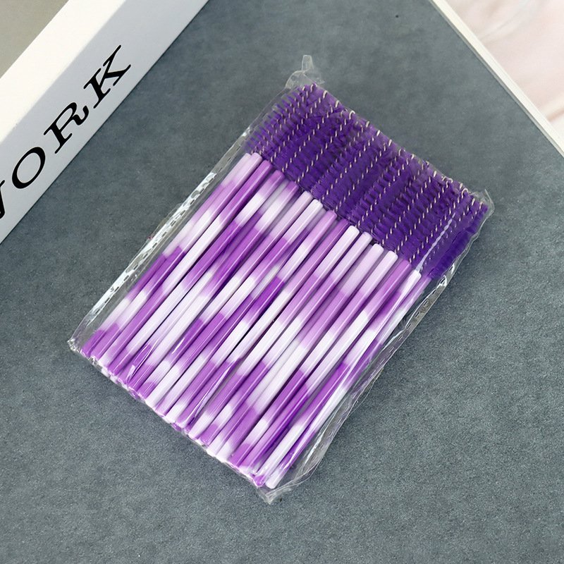 Mini eyelash brush (500-piece pack, marble colors)9.8cm