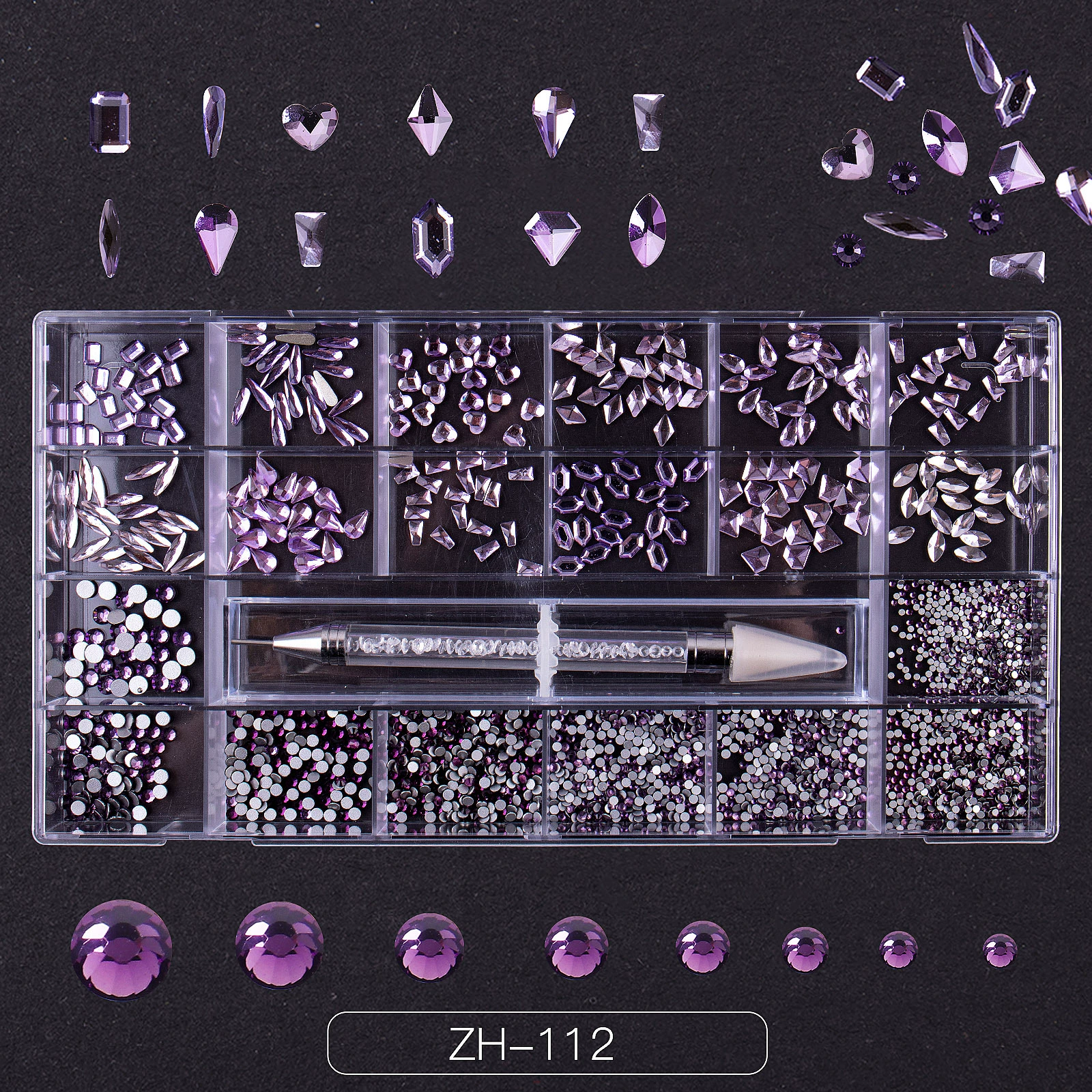 21 kit de piedra decorativa en cuadrícula 