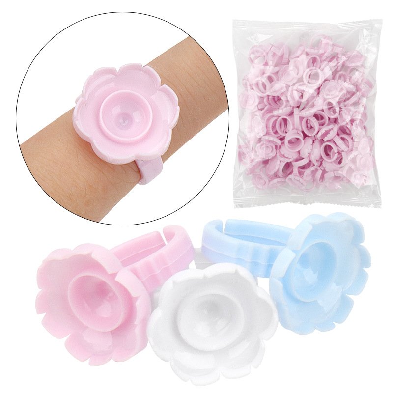 Splash shaped eyelash ring (white/pink/blue) 100pcs-JSB03